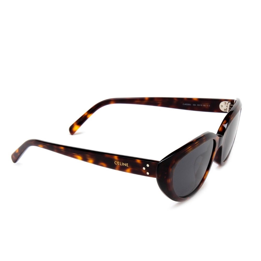 CELINE S220 Oval Cat Eye Acetate Sunglasses in Havana CL40220U - NWOT - Picture 2 of 3